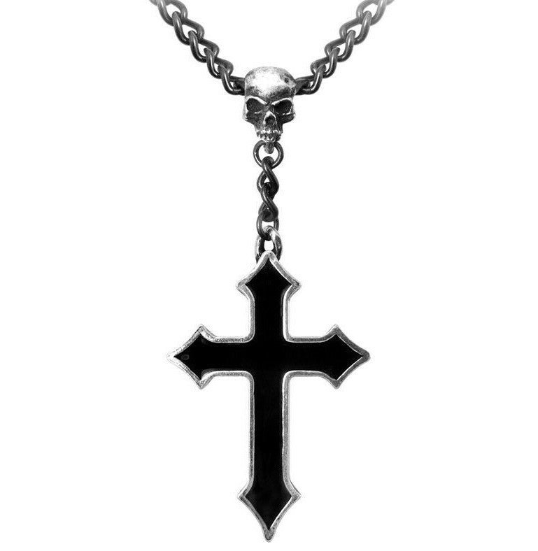 Alchemy Gothic Osbourne's Black Aiguise Cross Pendant P618