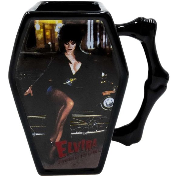 Kreepsville 666 Elvira Macabre Mobile Car Black Coffin Mug