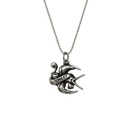 Femme Metale Sweet Swallow Fine Silver Pendant