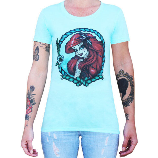 Lowbrow Art Mermaid Blue Ariel Tee