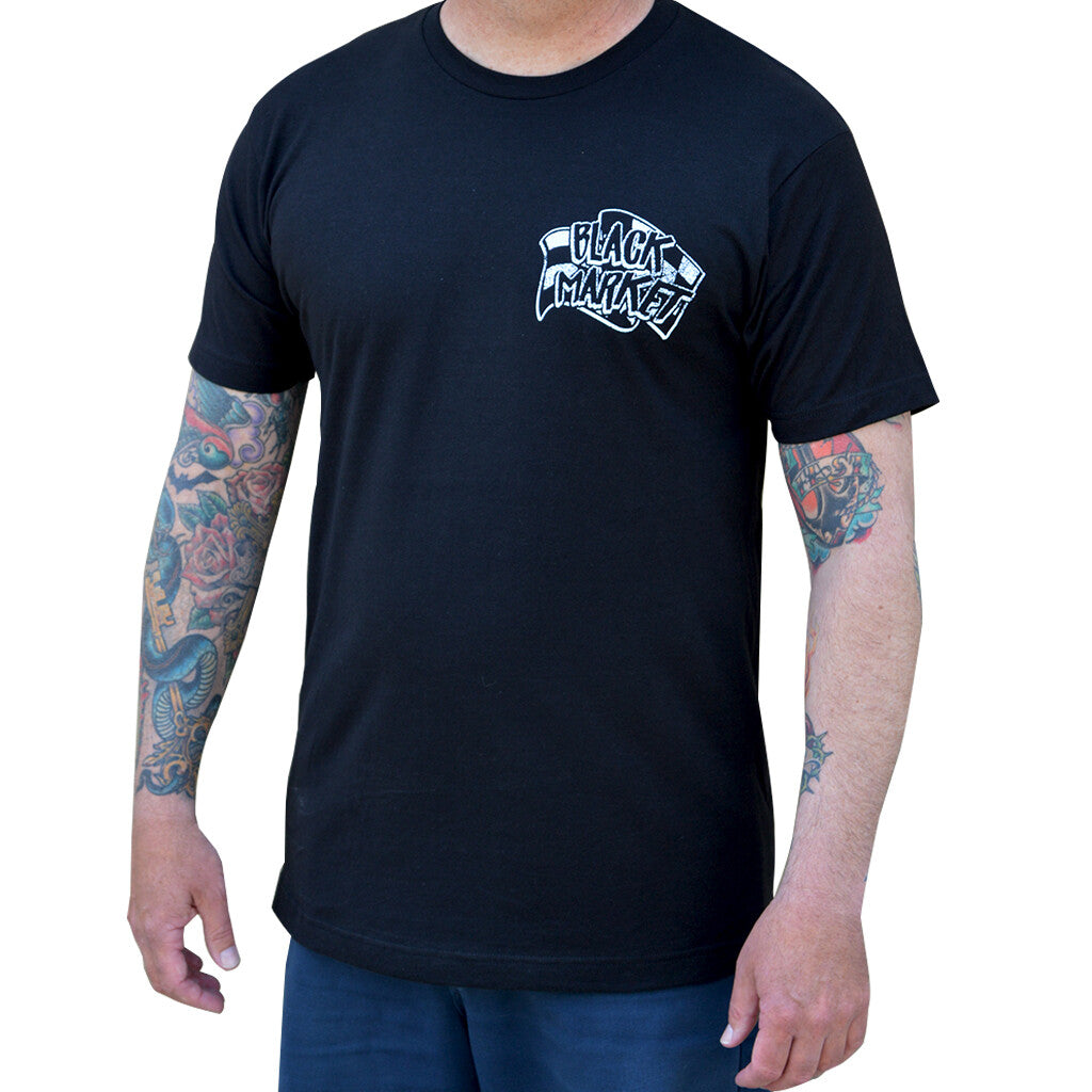 Black Market Art Death Ride Biker Tee