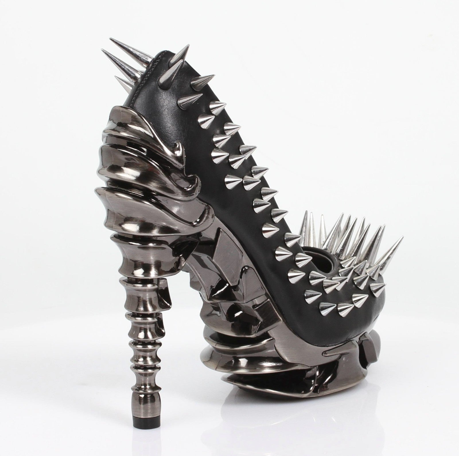 Hades ZETTA Spiked Black Pumps Spikes High Molded Heels 6-11