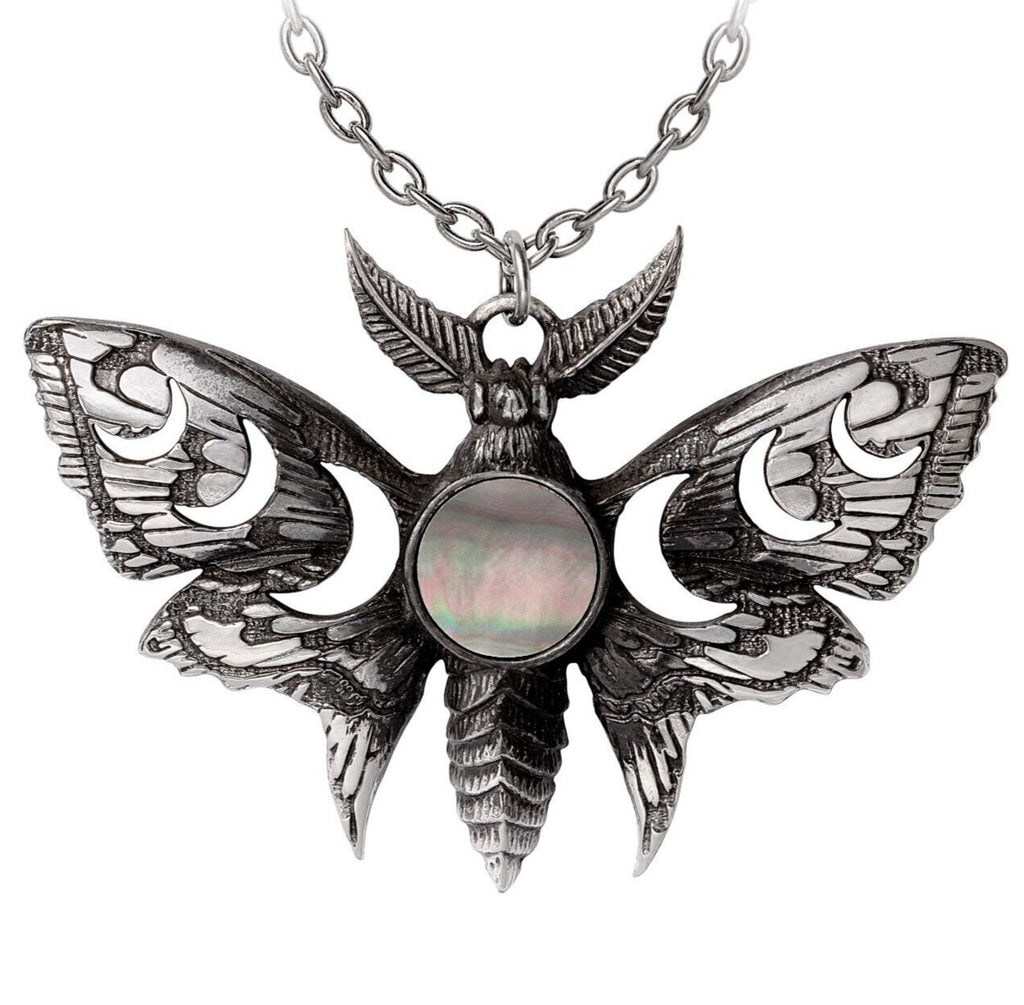 Alchemy Gothic Lunar Actias Moth Pendant P974