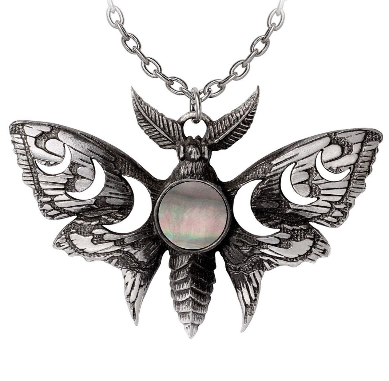 Alchemy Gothic Lunar Actias Moth Pendant P974