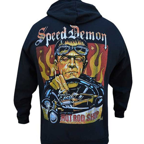 Lowbrow Art Rockabilly Speed Demon Frankenstein Hoodie