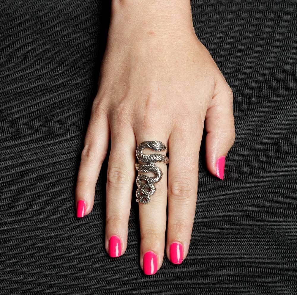 Femme Metale Handmade Sexy Serpent Snake 925 Silver Ring