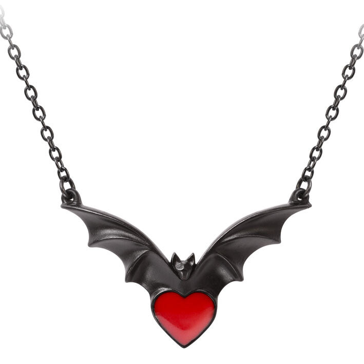 Alchemy Gothic Sombre Desir Necklace Black Bat P920