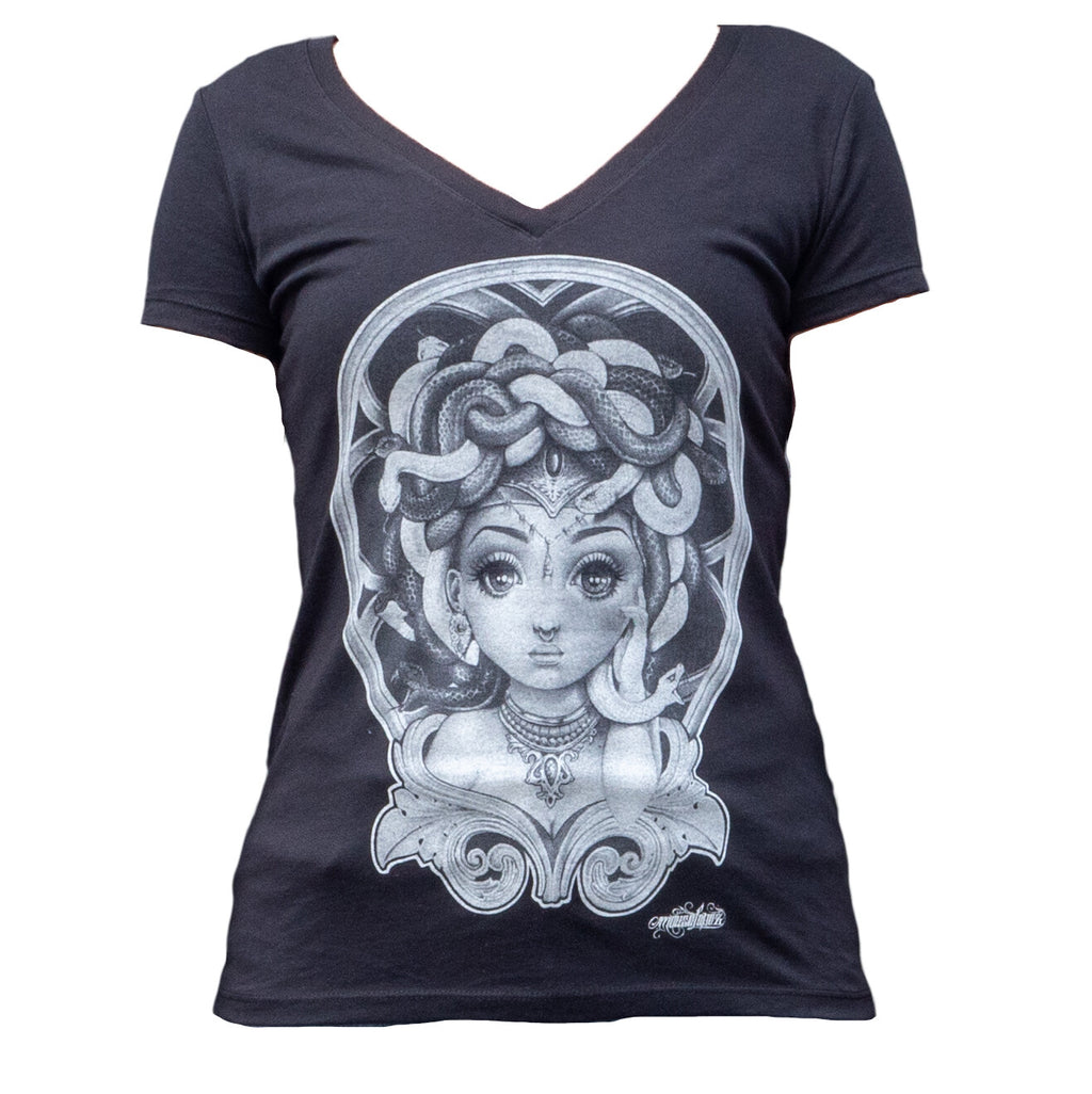 Black Market Art Lil Medusa V-neck Tee