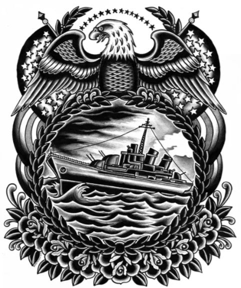 Black Market Art Battleship Nautical Tee