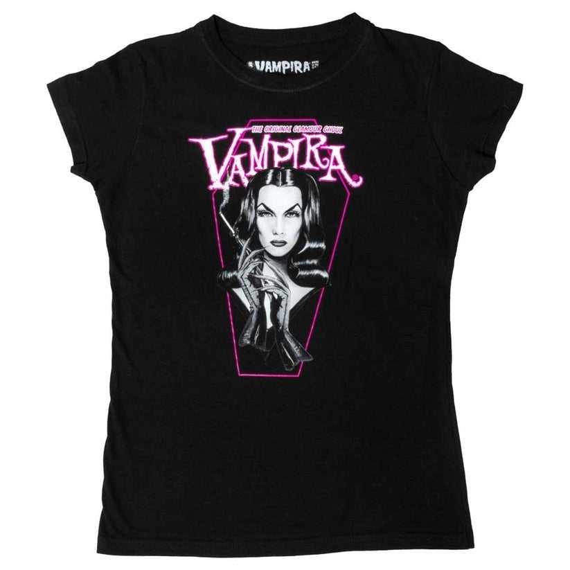 Kreepsville 666 Vampira Pink Coffin Tee Girl Fit Shirt