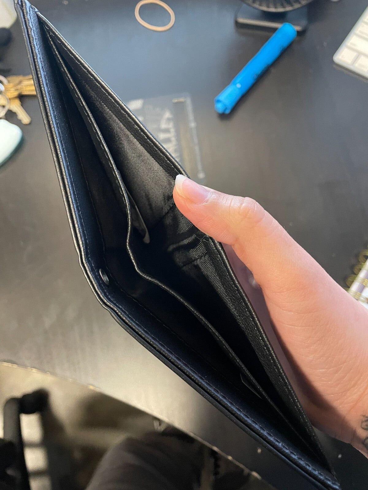 Kreepsville 666 Hail Satan Baphomet Black Bi-Fold Wallet