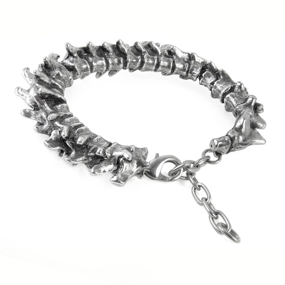 Alchemy Gothic Vertebrae Bracelet Pewter Spine Bone Links A29