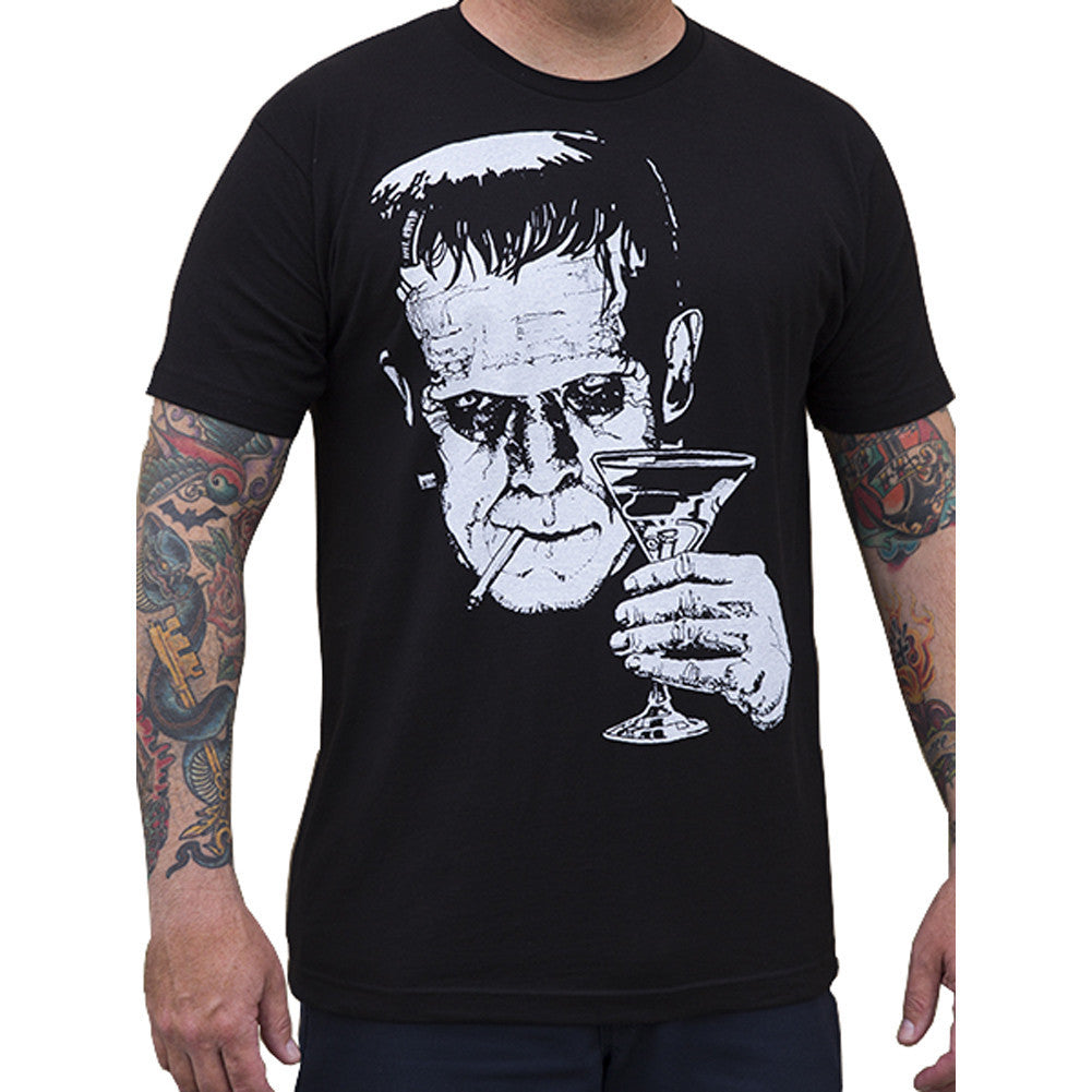 Lowbrow Art Monster Martini Frankenstein Tee