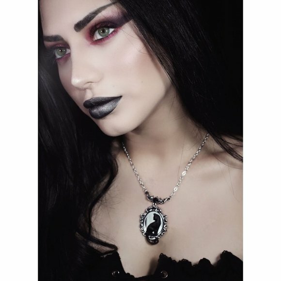Alchemy Gothic Feline Felicity Cat Pendant P895