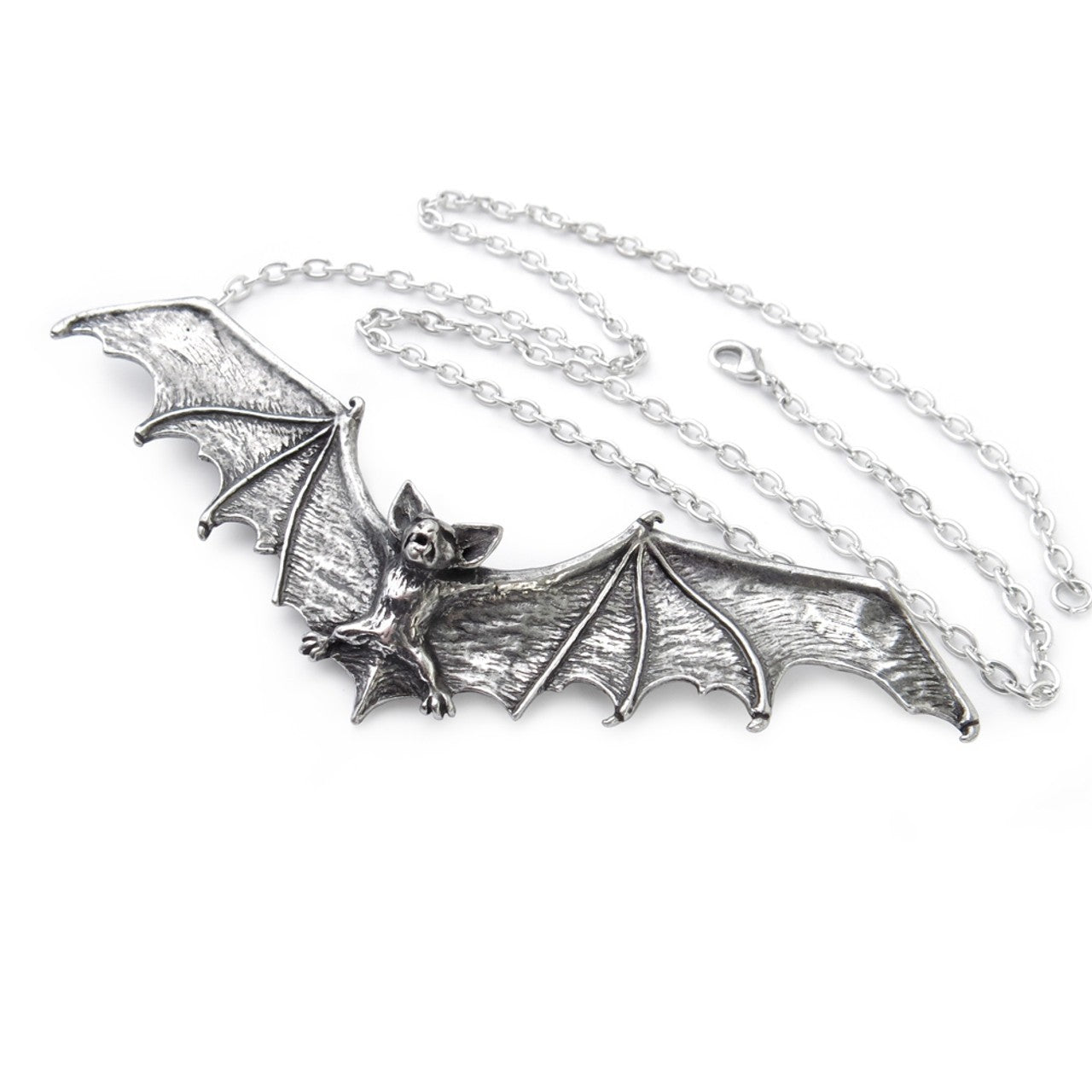 Alchemy Gothic Large Vampire Bat Necklace 5" Pendant P121