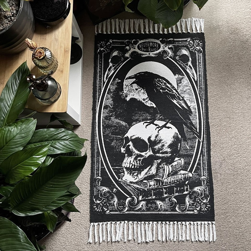 Alchemy Gothic Poe's Black Raven Area Rug 38X20" RUG4