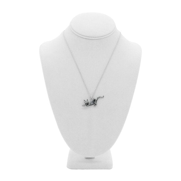 Controse Yoga Stretch Cat Skeleton Necklace Steel Pendant