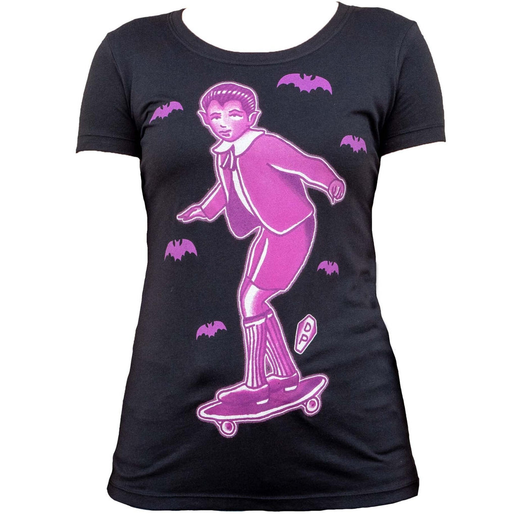 Lowbrow Art Eddie on Skateboard Women's Tee