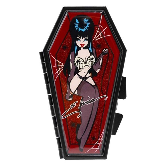 Kreepsville 666 Elvira Red Glitter Coffin Compact Mirror