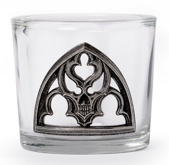 Alchemy Gothic Thick Glass Tea Light Candle Holder CS21