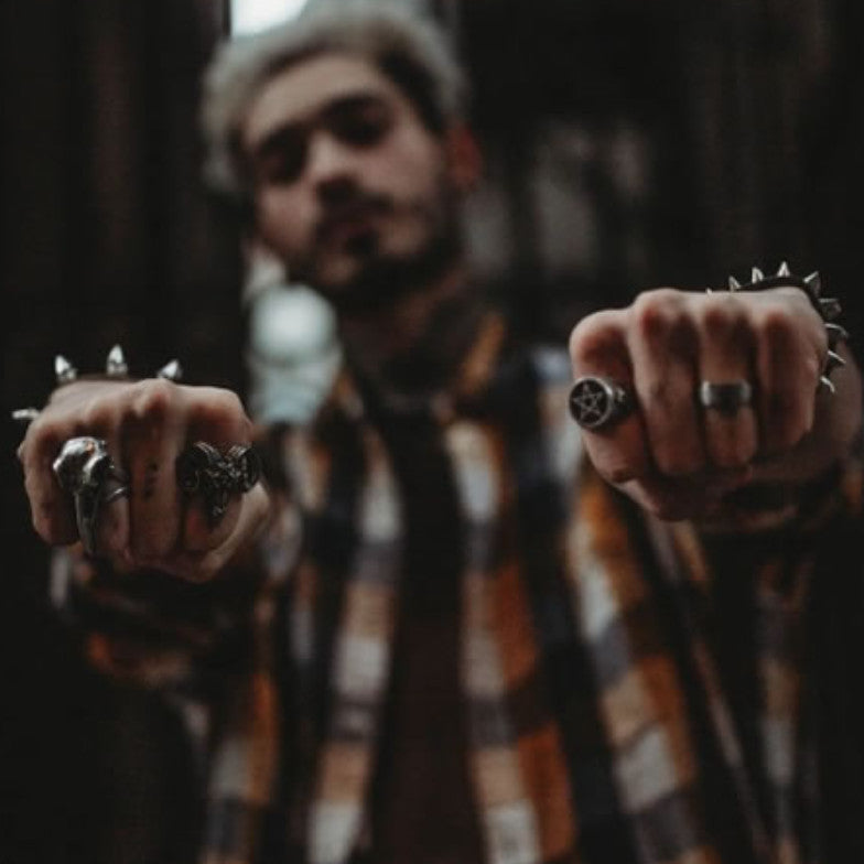 Alchemy Gothic Baphomet Knights Templar Ring R239