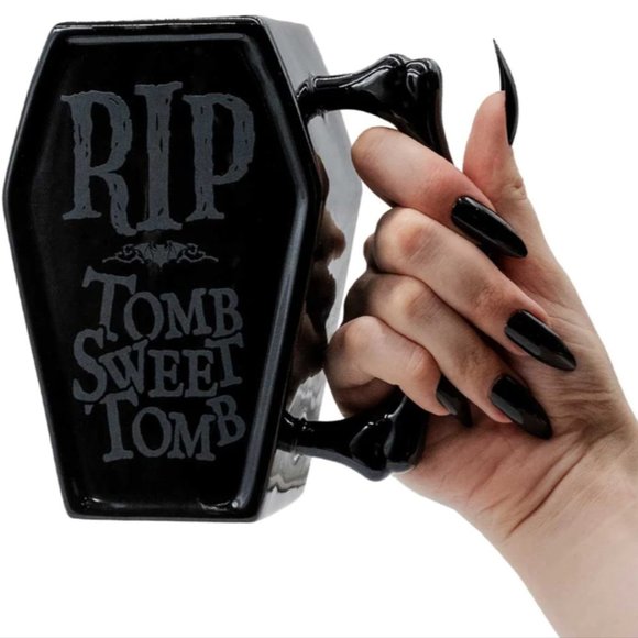 Kreepsville 666 RIP Tomb Black Coffin Mug