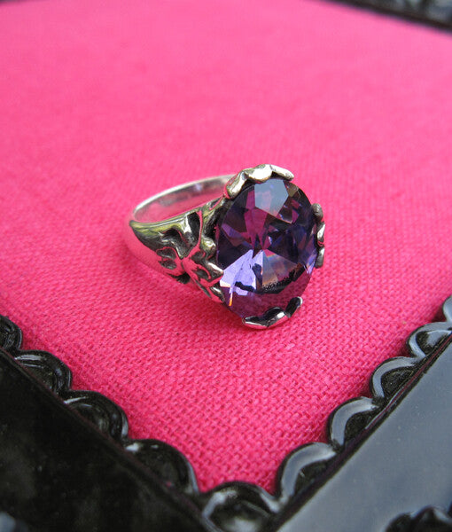 Femme Metale My Lady Sterling Silver Purple CZ Ring