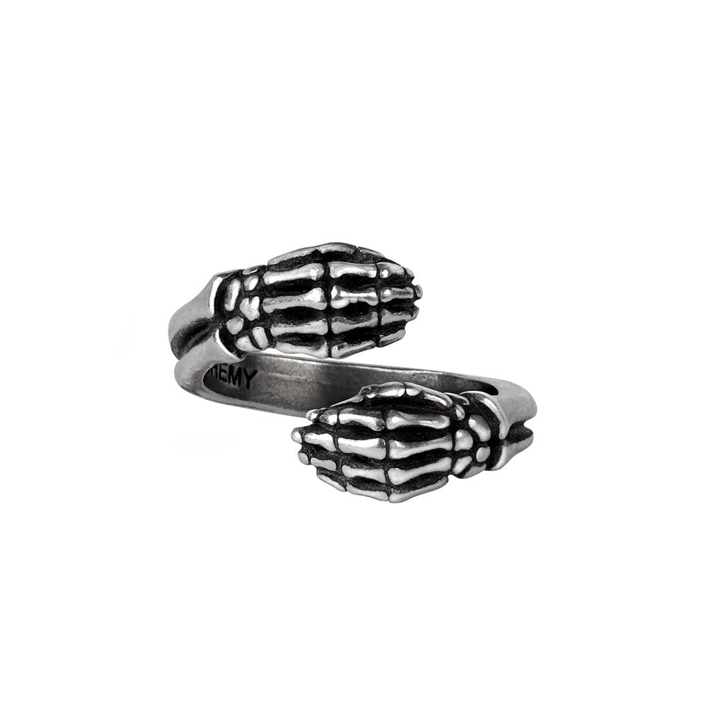 Alchemy Gothic Last Embrace Skeleton Wrap Ring R243