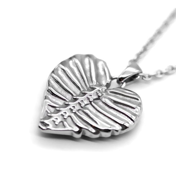 Controse Ribcage Heart Stainless Steel Punk Necklace