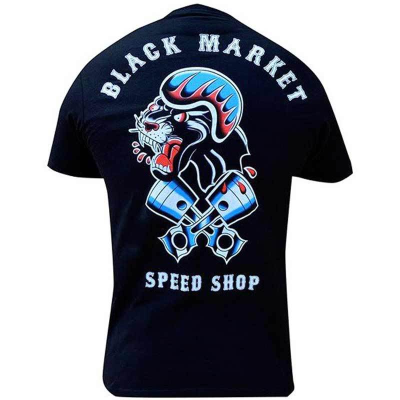 Black Market Art Speed Shop Biker Tee