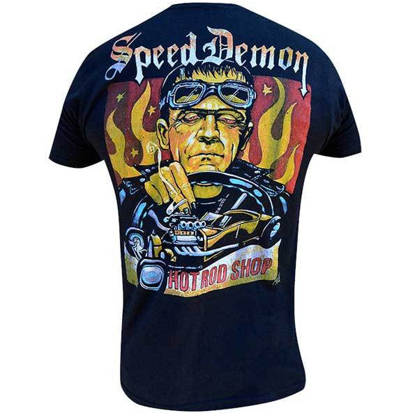 Lowbrow Art Speed Demon Hot Rod Frankenstein Tee