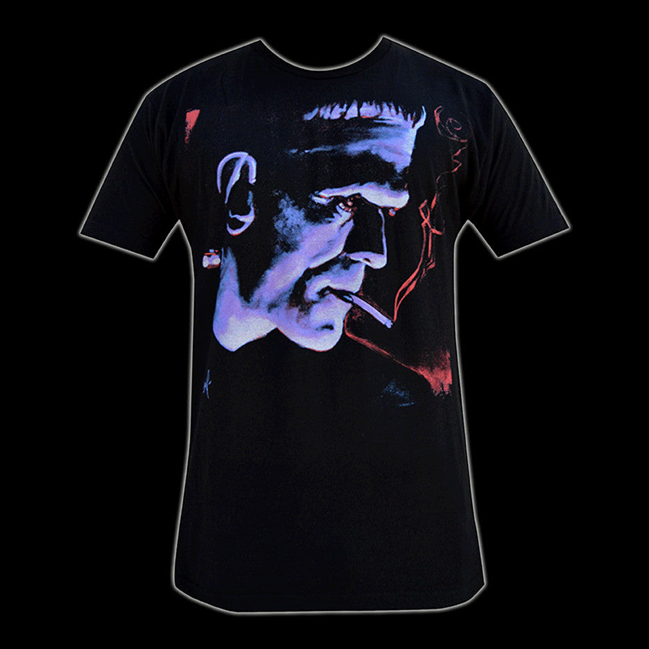 Lowbrow Art Franky Smoking Frankenstein Tee