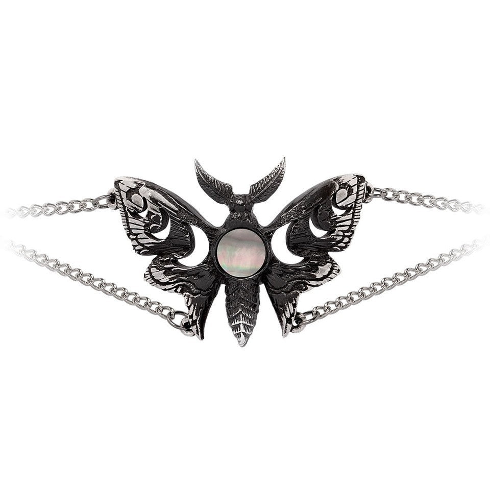 Alchemy Gothic Lunar Actias Moth Chain Bracelet A146