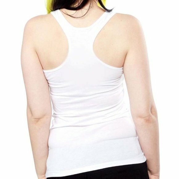 Black Market Art White Golden Dragon Women Racerback Tank Top