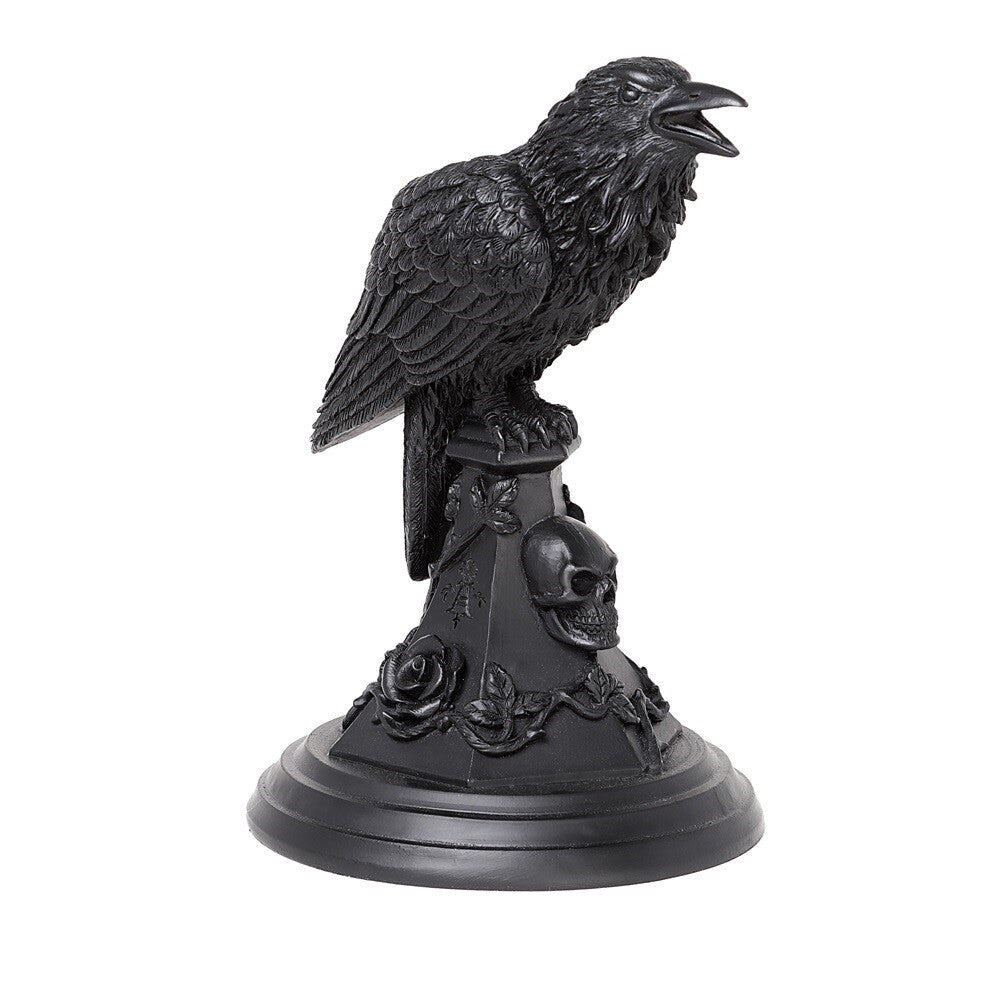 Alchemy Gothic Poe's Raven Tapered Candle Holder V109