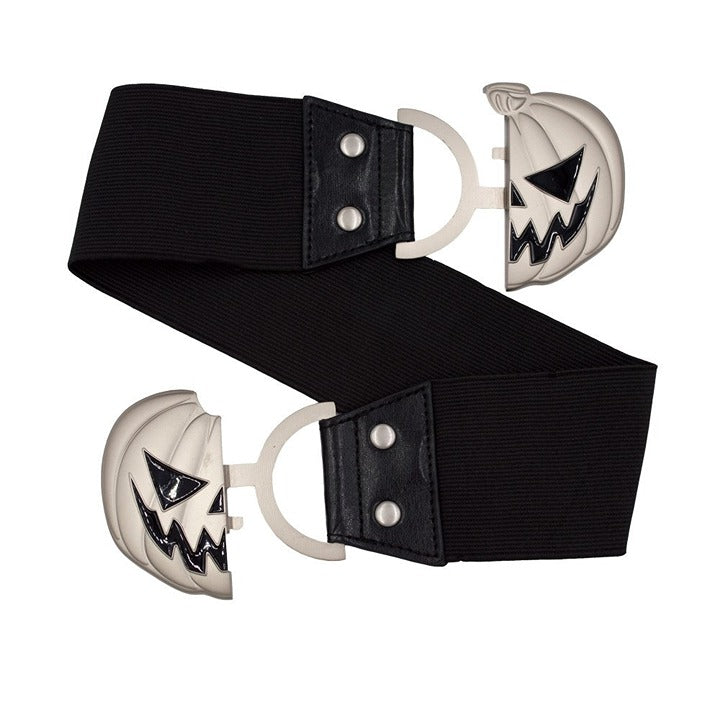 Kreepsville 666 Halloween Pumpkin Buckle Elastic Waist Belt