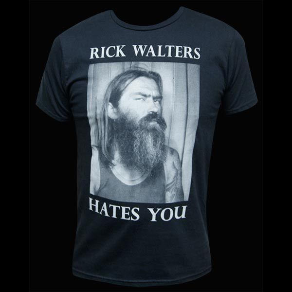 Black Market Art Rick Walters Hates You Black Tee