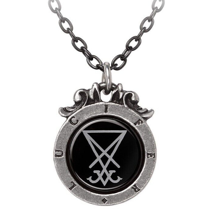 Alchemy Gothic Seal of Lucifer Pendant Symbols P930