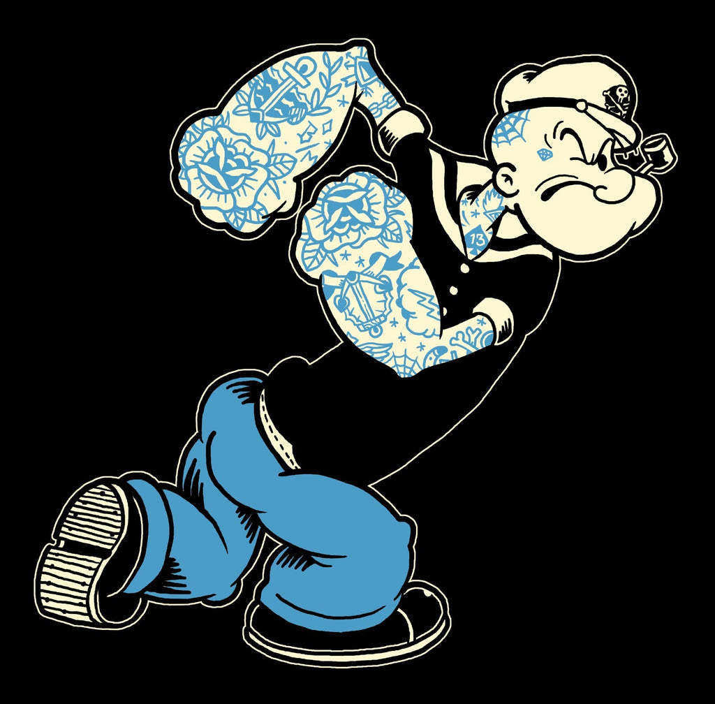 Lowbrow Art Sailor Man Tattooed Popeye Tee