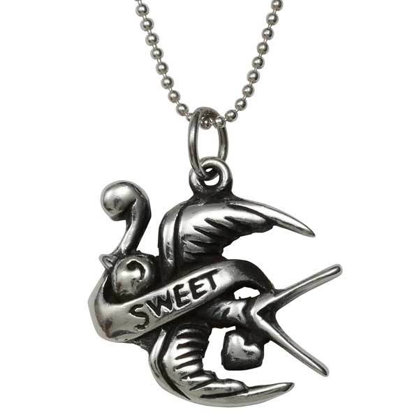 Femme Metale Sweet Swallow Fine Silver Pendant