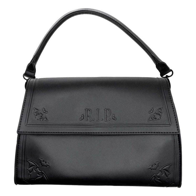 Kreepsville 666 RIP Bats Doctor's Bag Black Vegan Purse Handle or Shoulder