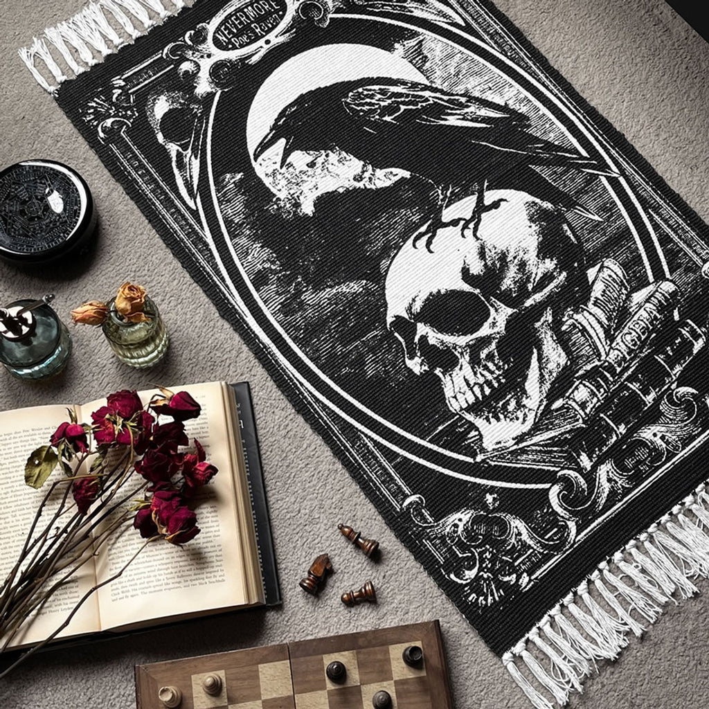 Alchemy Gothic Poe's Black Raven Area Rug 38X20" RUG4