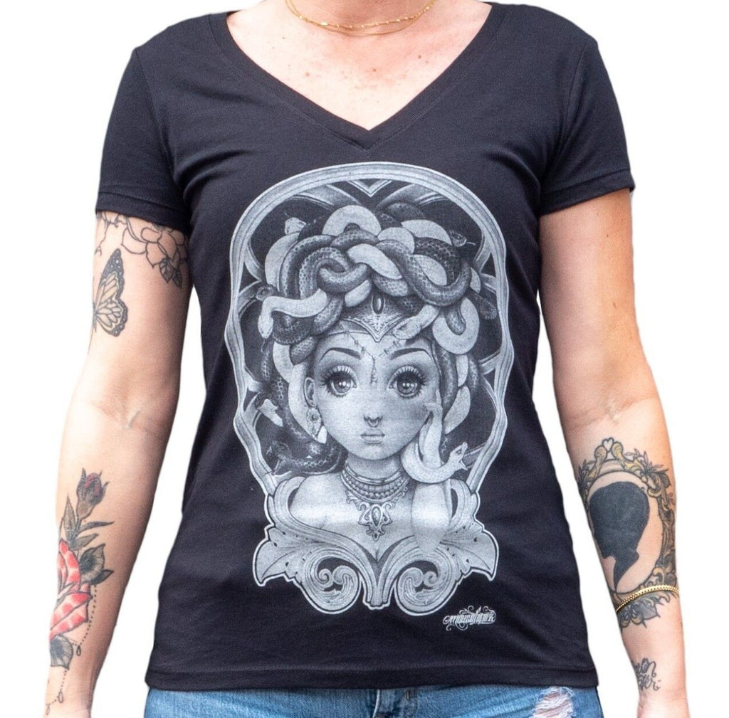 Black Market Art Lil Medusa V-neck Tee