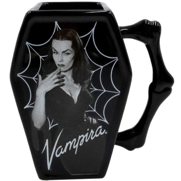 Kreepsville 666 Vampira Licensed Black Coffin Mug