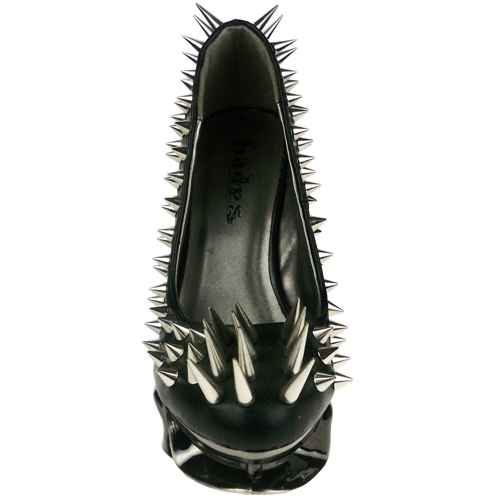 Hades ZETTA Spiked Black Pumps Spikes High Molded Heels 6-11