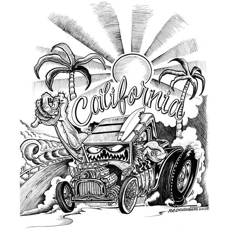 Lowbrow Art California Long Beach Tee