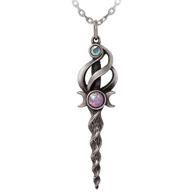 Alchemy Gothic Lunacorn Wand Pendant P999