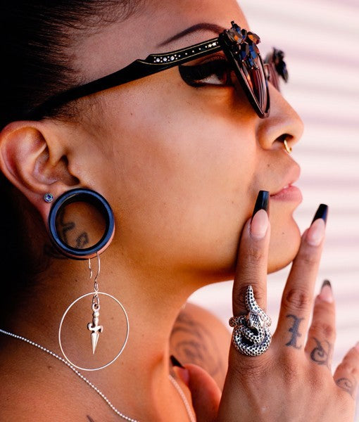 Femme Metale Handmade Sexy Serpent Snake 925 Silver Ring