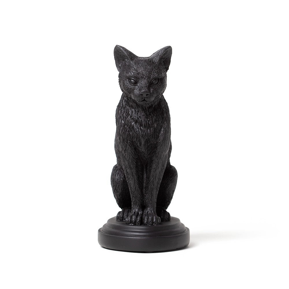 Alchemy Gothic Faust's Familiar Black Cat Candle Holder V113