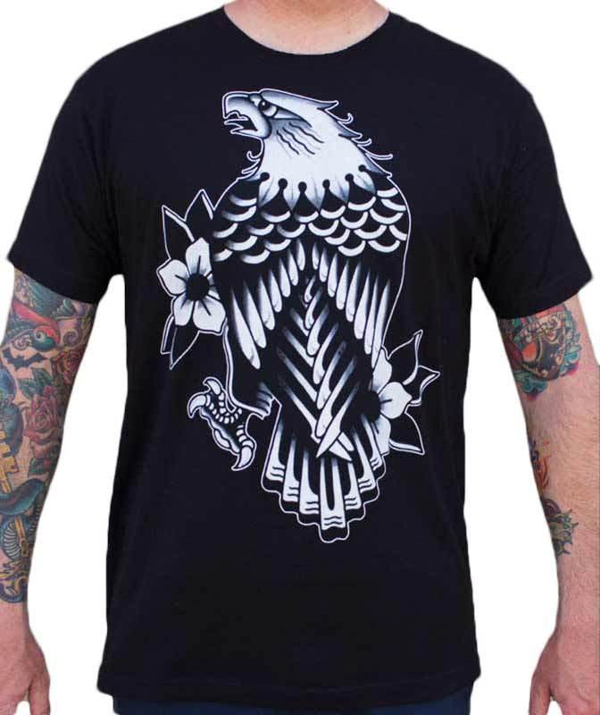 Black Market Art Eagle Rain Tattoo Tee